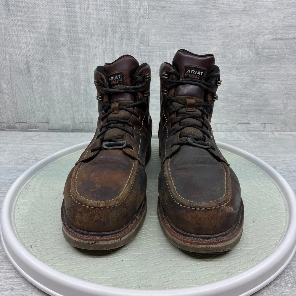 Ariat Rebar Lift Work Boots Mens 13 EE Brown Leather Composite Toe 10046876